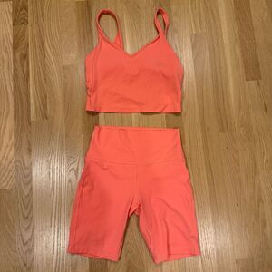 Lululemon Athletica Align Tank Top & Align Shorts Raspberry Cream